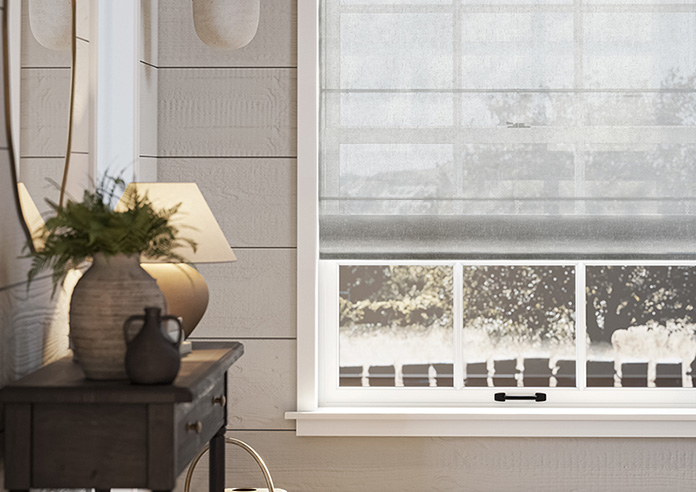 Taranto Voile, Mountain Grey - Roman Blind - Image 5